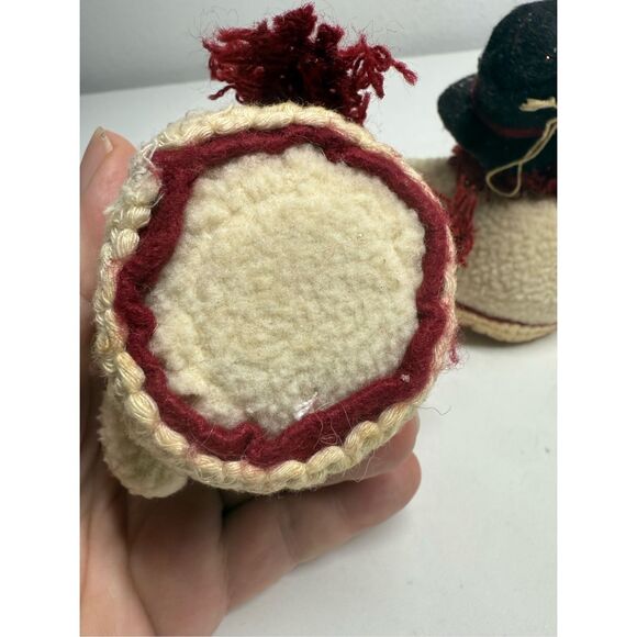 Set of 2 Vintage Dan Dee Snowmans Ornament 4"Plush Decorative Holiday Christmas - Picture 5 of 8